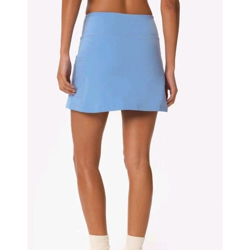 NEW Mate the Label Organic Stretch Pocket Skort Size L Lagoon Blue Pull On Mini - Picture 5 of 12
